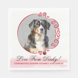 Bernese Mountain Dog Wedding Napkins Serviette