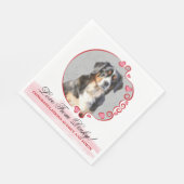 Bernese Mountain Dog Wedding Napkins Serviette (Ecke)