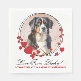 Bernese Mountain Dog Wedding Napkins Serviette