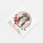 Bernese Mountain Dog Wedding Napkins Serviette (Ecke)