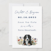 Bernese Mountain Dog Wedding retten das Datum Save The Date (Vorderseite)