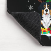 Bernese Mountain Dog Weihnachtsbaum Lichter Santa Mousepad (Ecke)