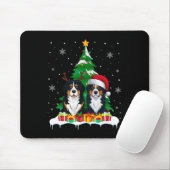 Bernese Mountain Dog Weihnachtsbaum Lichter Santa Mousepad (Mit Mouse)