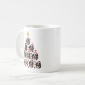 Bernese Mountain Dog Weihnachtsbaum, Xmas Berner Kaffeetasse (Vorderseite Links)