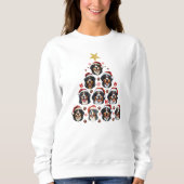 Bernese Mountain Dog Weihnachtsbaum, Xmas Berner Sweatshirt (Vorderseite)