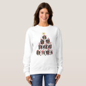 Bernese Mountain Dog Weihnachtsbaum, Xmas Berner Sweatshirt (Vorne ganz)