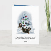 Bernese Mountain Dog Weihnachtsgeschenke Feiertagskarte (Rückseite)