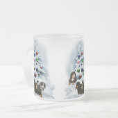 Bernese Mountain Dog Weihnachtsgeschenke Mattglastasse (Vorderseite Links)