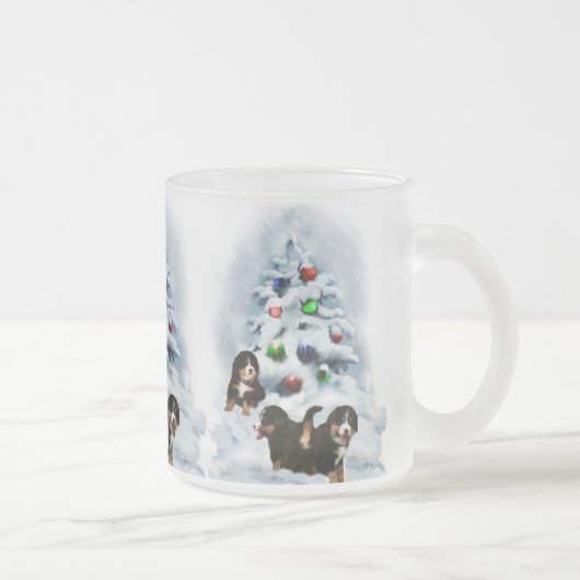 Bernese Mountain Dog Weihnachtsgeschenke Mattglastasse (Rechts)