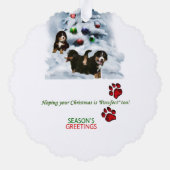 Bernese Mountain Dog Weihnachtsgeschenke Ornament Karte (Rückseite)