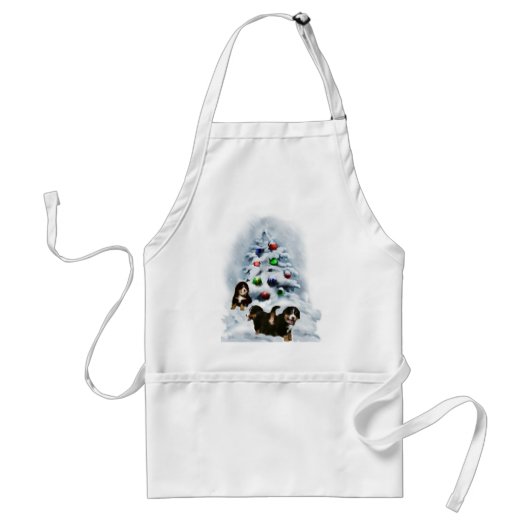 Bernese Mountain Dog Weihnachtsgeschenke Schürze (Vorne)