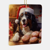 Bernese Mountain Dog Weihnachtskekse Urlaub Keramikornament (Rechts)