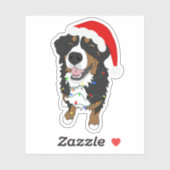 Bernese Mountain Dog Weihnachtskleber Aufkleber (Blatt)
