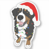 Bernese Mountain Dog Weihnachtskleber Aufkleber (Vorderseite)