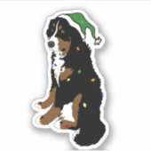 Bernese Mountain Dog Weihnachtskleber Aufkleber (Vorderseite)