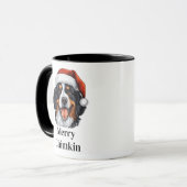 Bernese Mountain Dog Weihnachtsmannmütze Weihnacht Tasse (Vorderseite Links)
