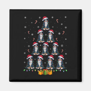 Bernese Mountain Dog Weihnachtsmannmütze Xmas Ligh Magnet