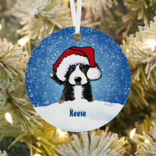 Bernese Mountain Dog Weihnachtsmetallschmuck Ornament Aus Metall