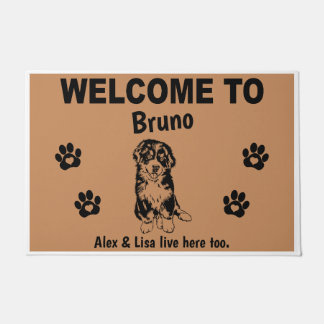 Bernese Mountain Dog Welcome Home Personalized Fußmatte