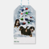 Bernese Mountain Dog Welpen Weihnachtsgeschenke Ta Geschenkanhänger (Vorderseite)