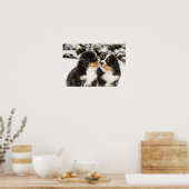 Bernese Mountain Dog Welppies Sniff Poster (Küche)
