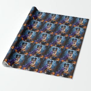 Bernese Mountain Dog Whimsical Halloween Malerei Geschenkpapier