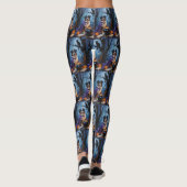 Bernese Mountain Dog Whimsical Halloween Malerei Leggings (Rückseite)