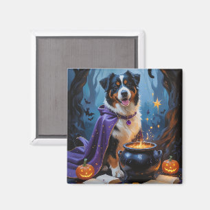 Bernese Mountain Dog Whimsical Halloween Malerei Magnet