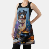 Bernese Mountain Dog Whimsical Halloween Malerei Schürze (InSitu)