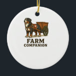 Bernese Mountain Dog Working Farm Companion Keramik Ornament<br><div class="desc">Bernese Mountain Dog Working Farm Companion</div>