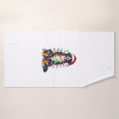 Bernese Mountain Dog x Christmas Lights Badehandtuch (Badehandtuch)