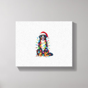 Bernese Mountain Dog x Christmas Lights Leinwanddruck