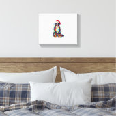 Bernese Mountain Dog x Christmas Lights Leinwanddruck (Insitu (Schlafzimmer))