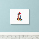 Bernese Mountain Dog x Christmas Lights Leinwanddruck (Insitu (Holzboden))