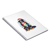 Bernese Mountain Dog x Christmas Lights Notizblock (Rechte Seite)