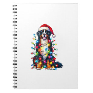 Bernese Mountain Dog x Christmas Lights Notizblock