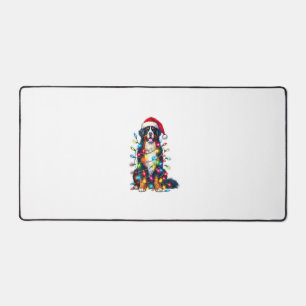 Bernese Mountain Dog x Christmas Lights Schreibtischunterlage