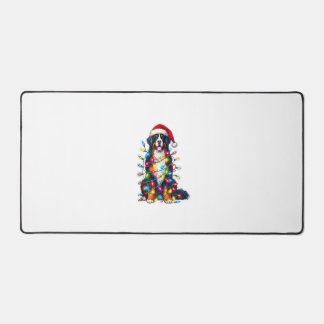 Bernese Mountain Dog x Christmas Lights Schreibtischunterlage