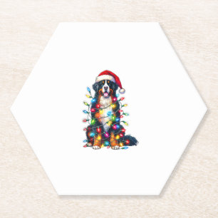 Bernese Mountain Dog x Christmas Lights Untersetzer