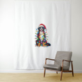 Bernese Mountain Dog x Christmas Lights Wandteppich (Beispiel)