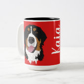 Bernese Mountain Dog Zweifarbige Tasse (Vorderseite Links)