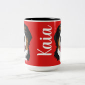Bernese Mountain Dog Zweifarbige Tasse (Mittel)
