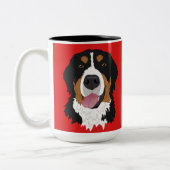Bernese Mountain Dog Zweifarbige Tasse (Links)