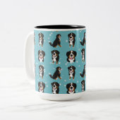 Bernese Mountain Dog Zweifarbige Tasse (Vorderseite Links)