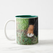 Bernese Mountain Dog Zweifarbige Tasse (Links)