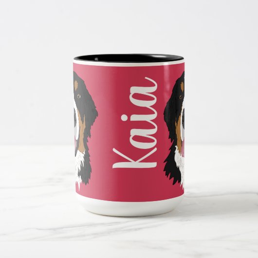 Bernese Mountain Dog Zweifarbige Tasse (Mittel)