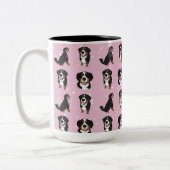 Bernese Mountain Dog Zweifarbige Tasse (Links)