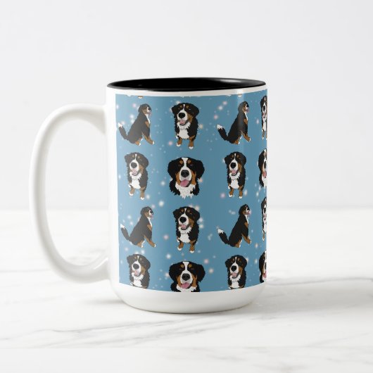 Bernese Mountain Dog Zweifarbige Tasse (Links)