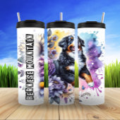 Bernese Mountain Dog's Blumenfrolic Thermosbecher