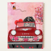 Bernese Mountain Driving Car with Hearts Valentine Planer (Rückseite)